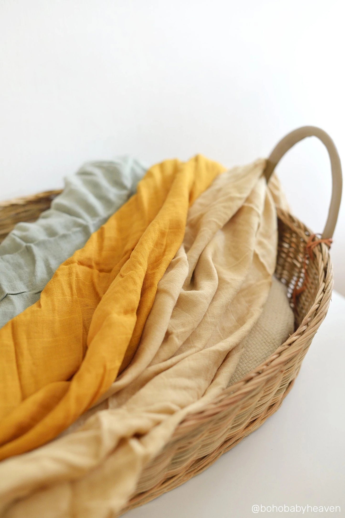 Organic Cotton & Bamboo Muslin Swaddle - Sage
