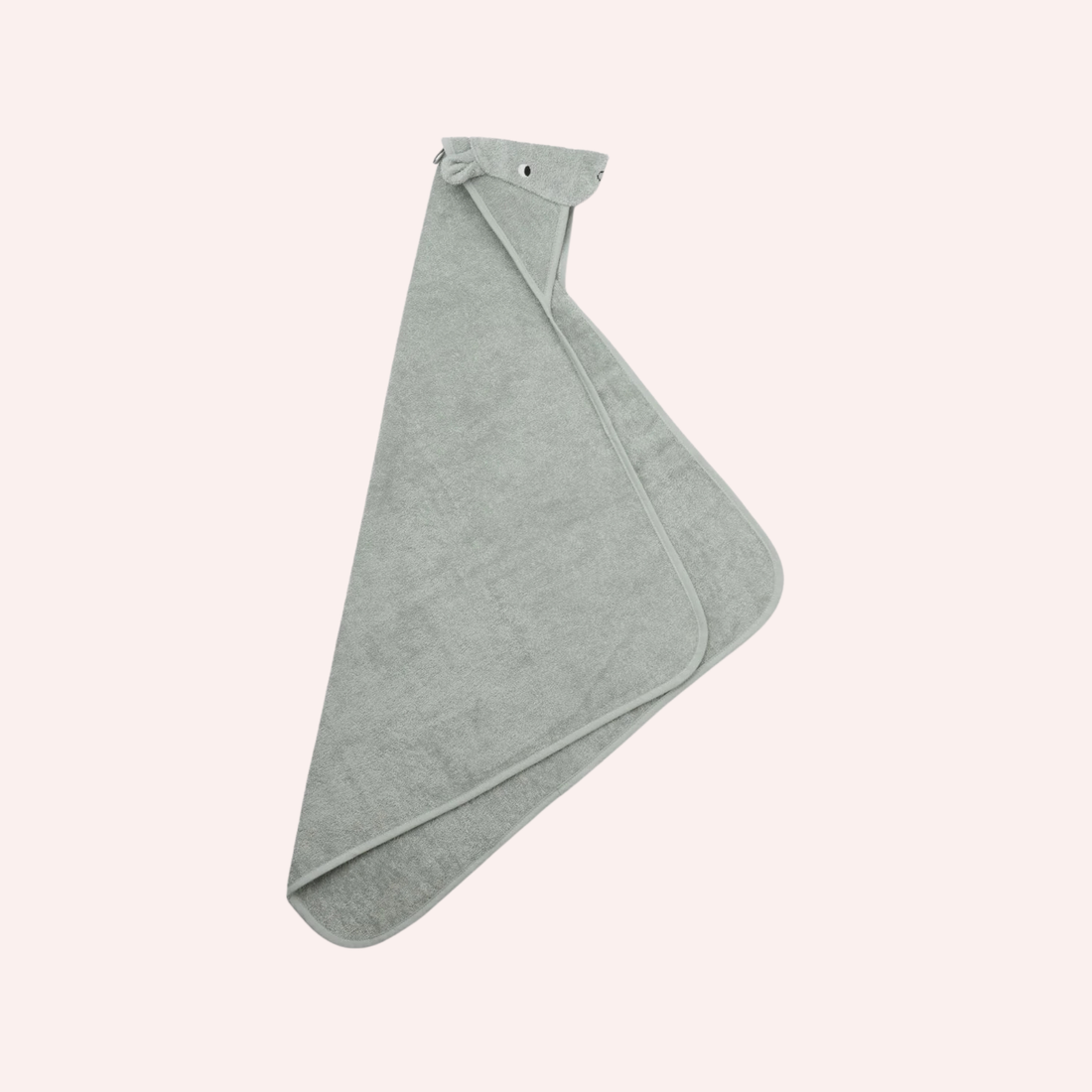 Albert Hooded Baby Towel - Hippo Dove Blue