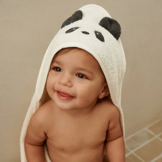 Albert Hooded Baby Towel - Panda Creme de la Creme