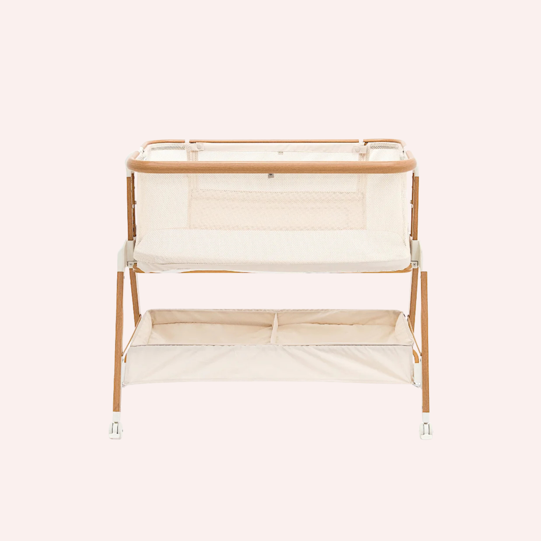 Alfie 2 Bedside Co-Sleeper - Beige/Walnut