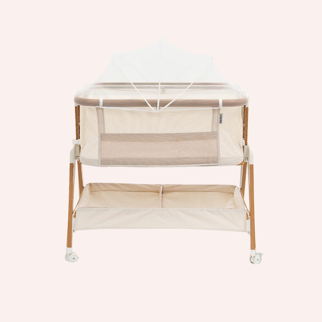 Alfie 2 Bedside Co-Sleeper - Beige/Walnut