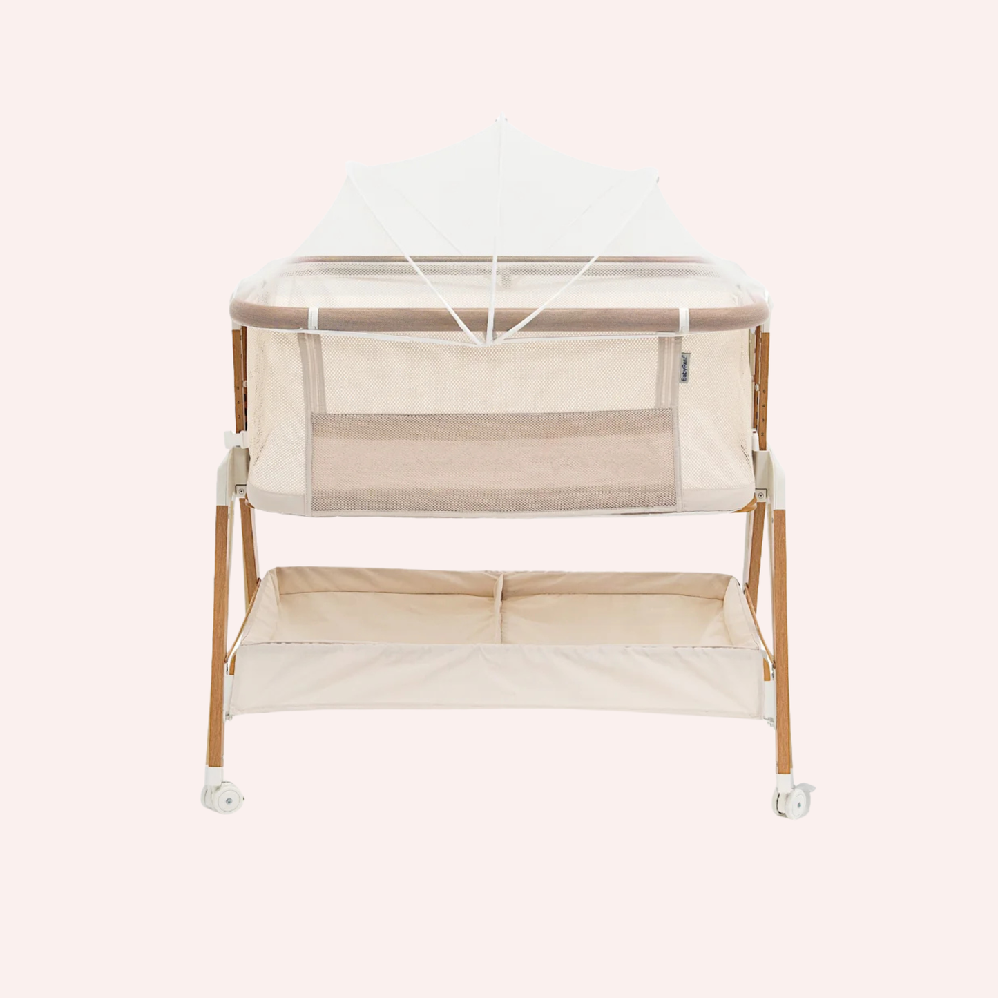 Alfie 2 Bedside Co-Sleeper - Beige/Walnut