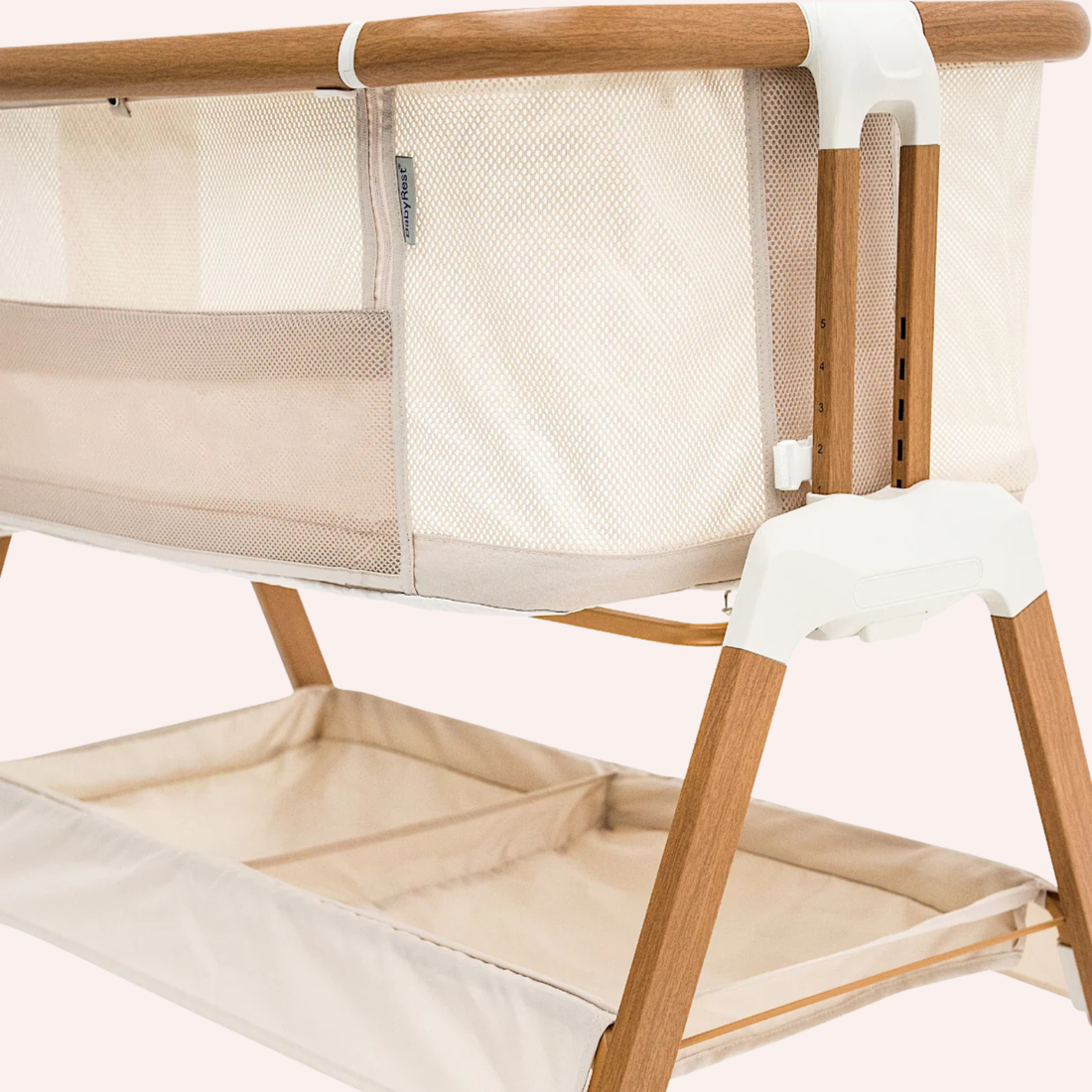 Alfie 2 Bedside Co-Sleeper - Beige/Walnut