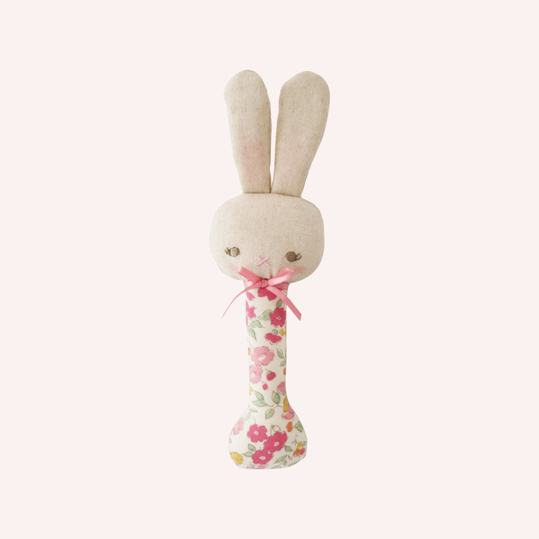 Bunny Stick Rattle - Rose Garden