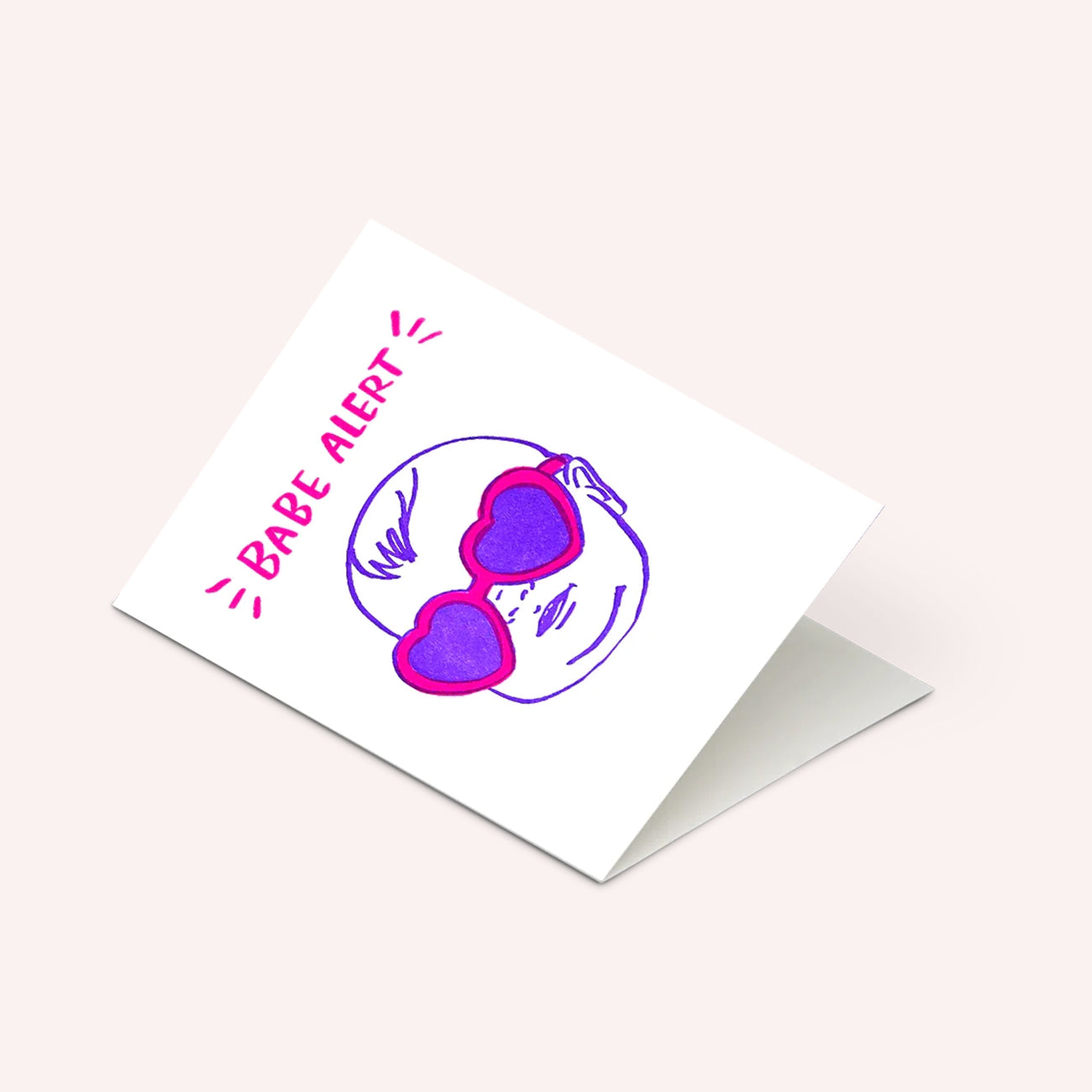 Greeting Card - Babe Alert Letterpress Card