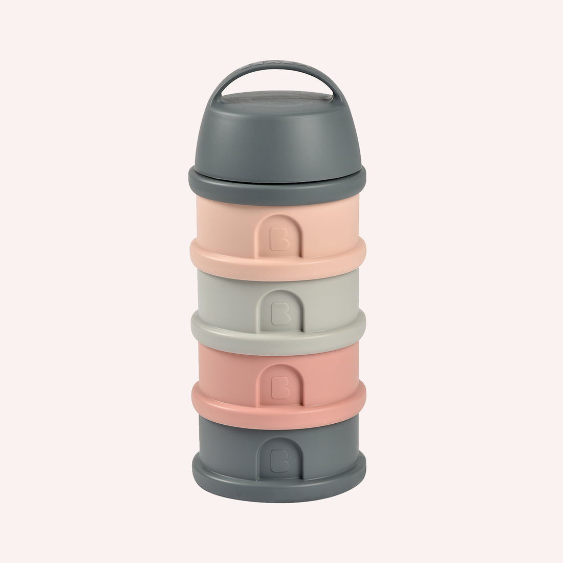 Beaba - Formula & Snack Container - Mineral Grey/Pink