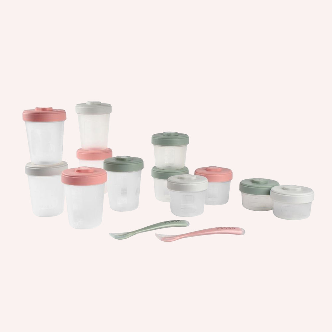 Beaba - Clip Portions Meal & Food Storage Pack - Eucalyptus