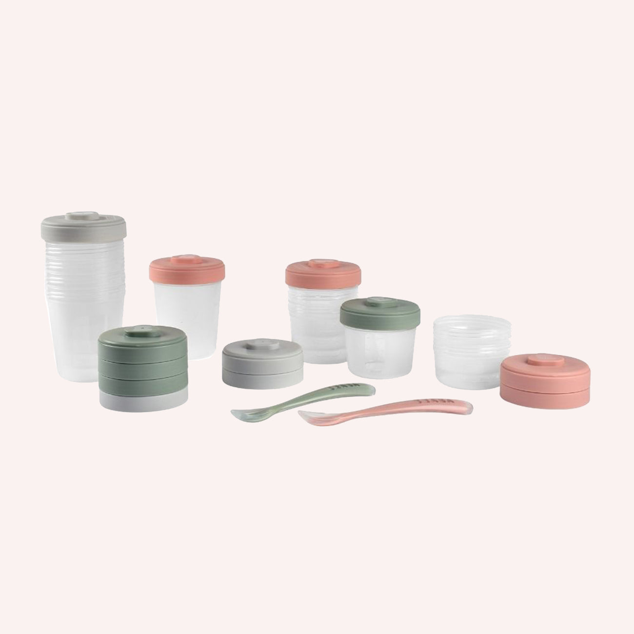 Beaba - Clip Portions Meal & Food Storage Pack - Eucalyptus