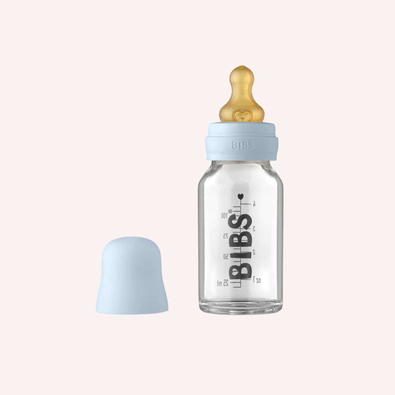 Baby Glass Bottle Set 110ml - Baby Blue