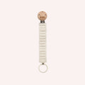 Knitted Pacifier Clip - Ivory