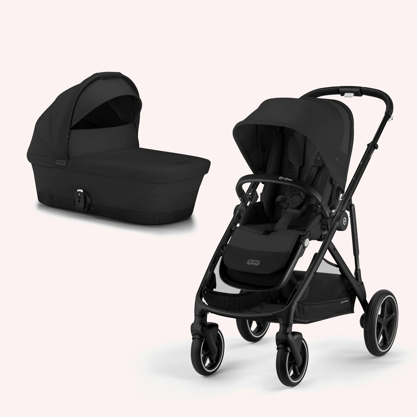 Cybex Gazelle S Bassinet and Seat Pram - Moon Black