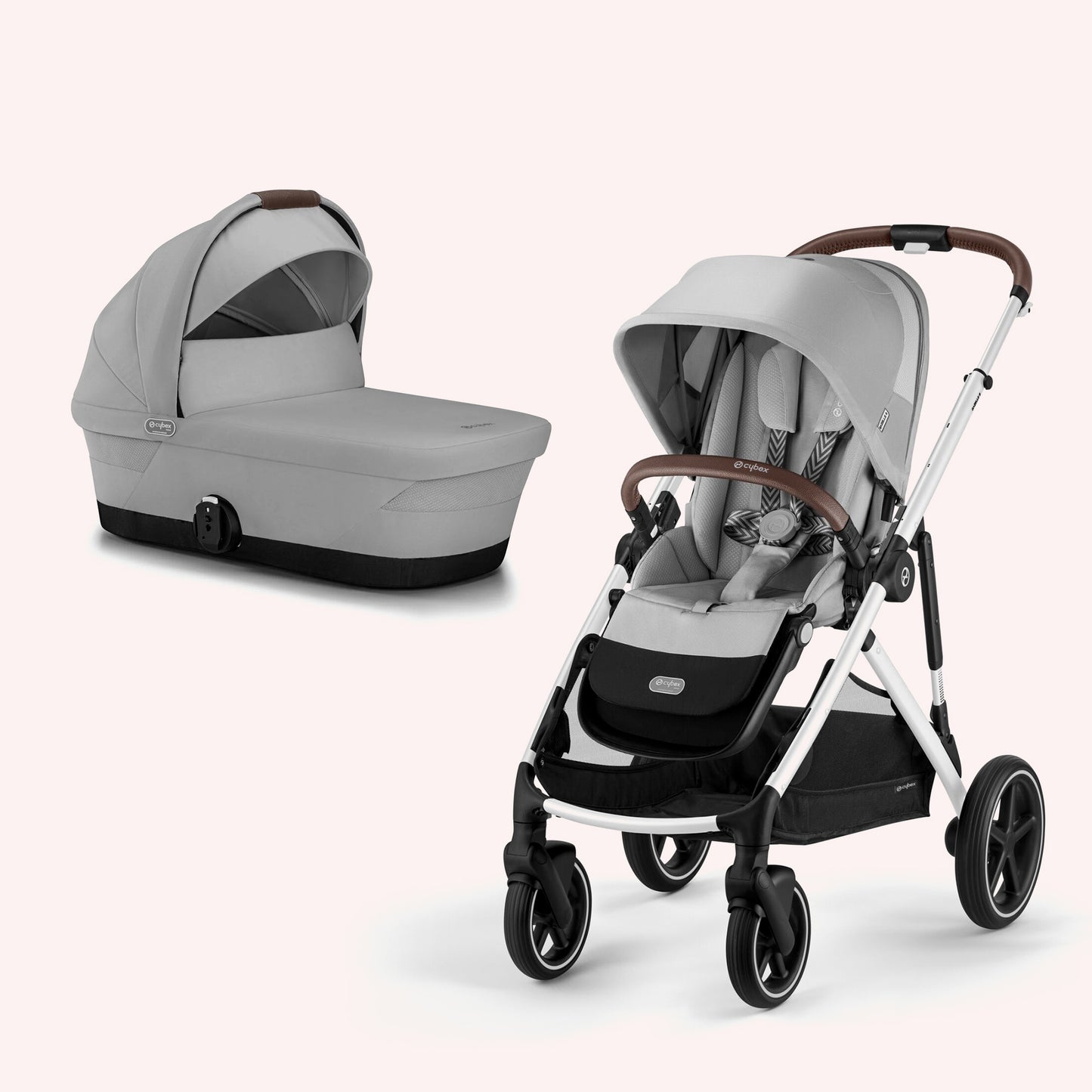 Cybex Gazelle S Bassinet and Seat Pram - Lava Grey