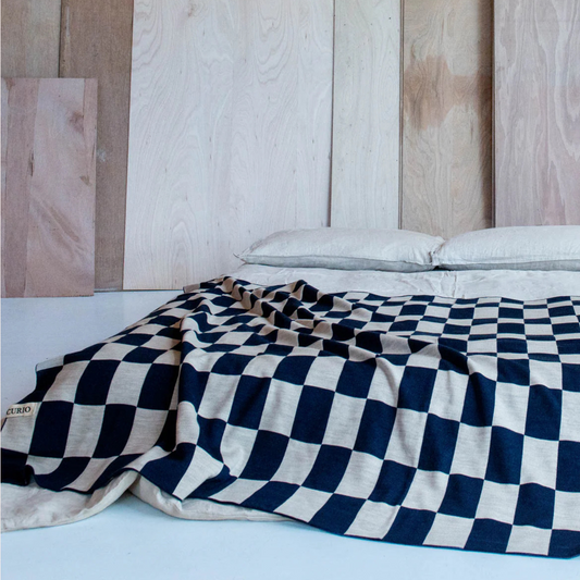 Baby Blanket - Navy Sailor Check