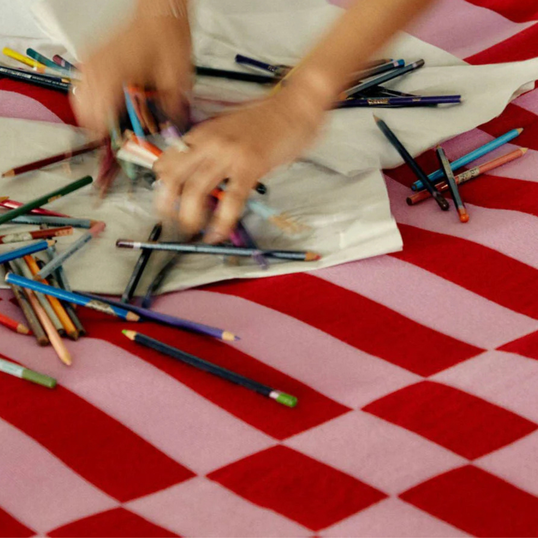 Baby Blanket - Rose Ripple Patchwork