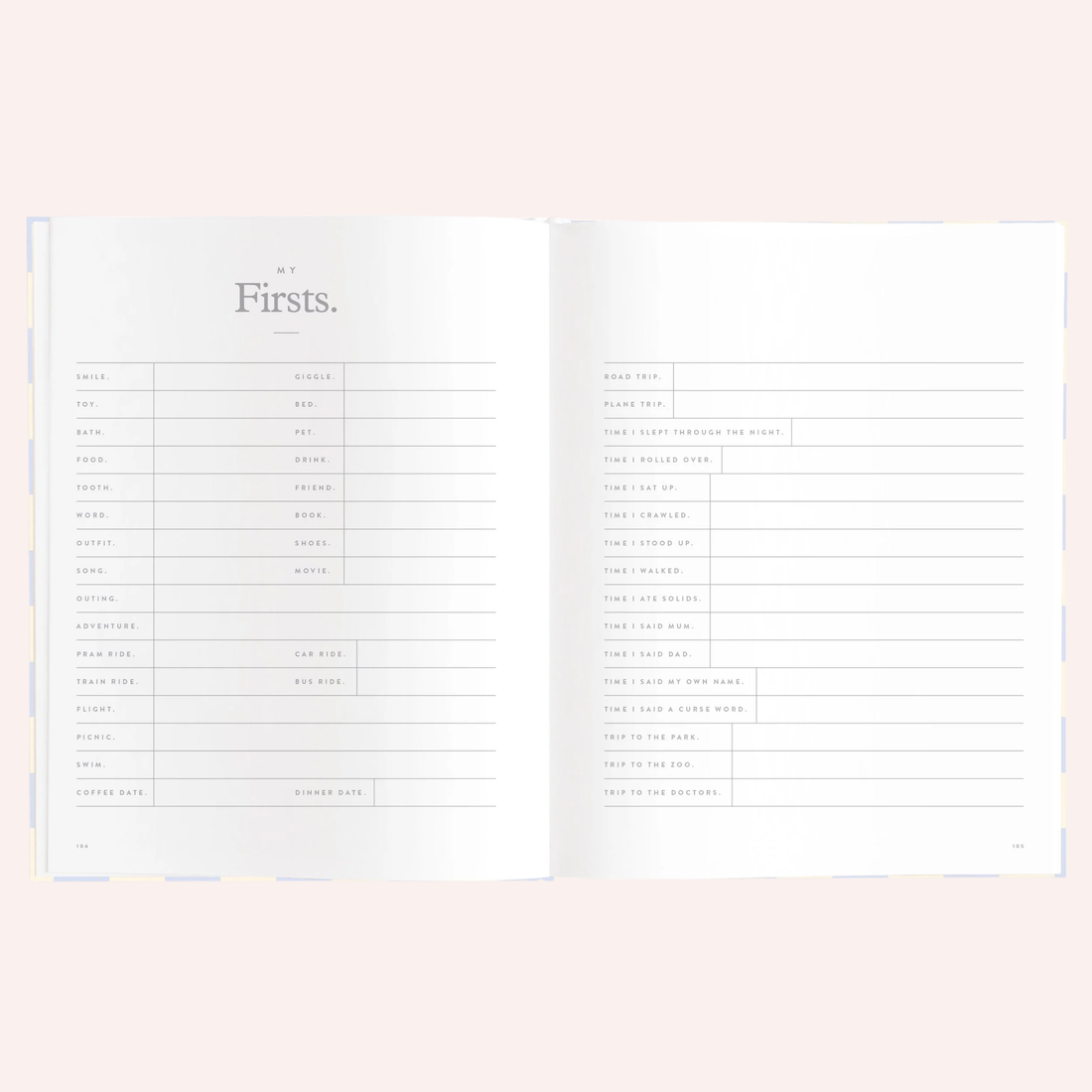 Baby Book - Blue Check