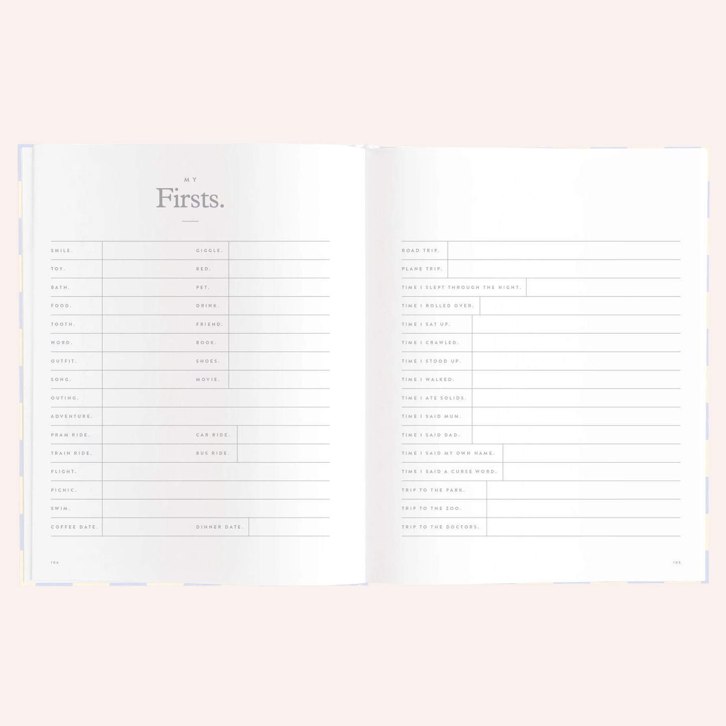 Baby Book - Blue Check