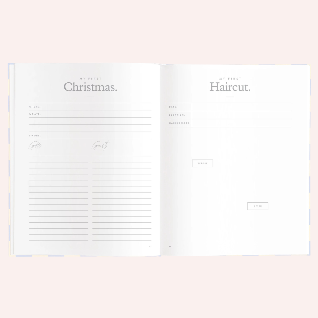 Baby Book - Blue Check