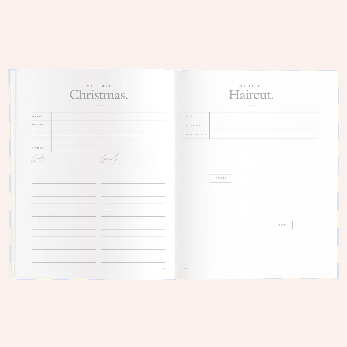 Baby Book - Blue Check
