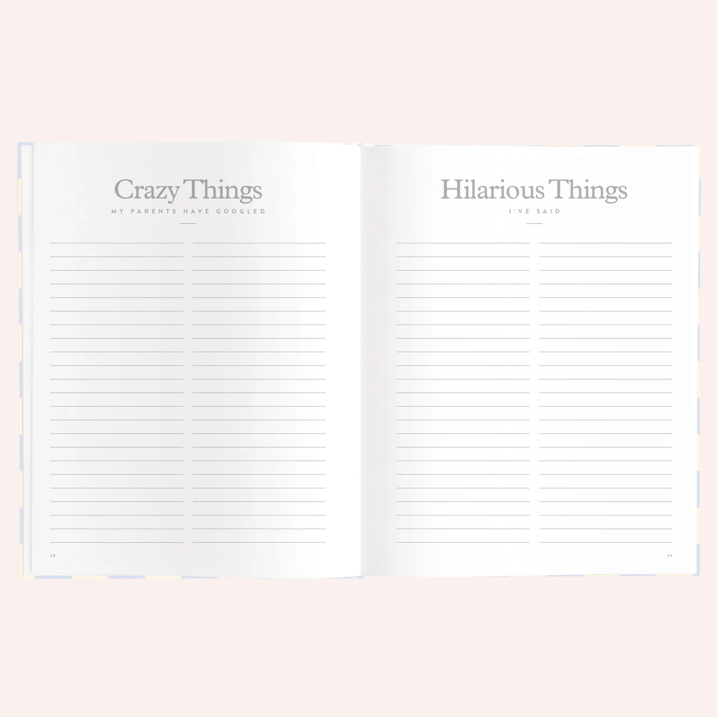 Baby Book - Blue Check