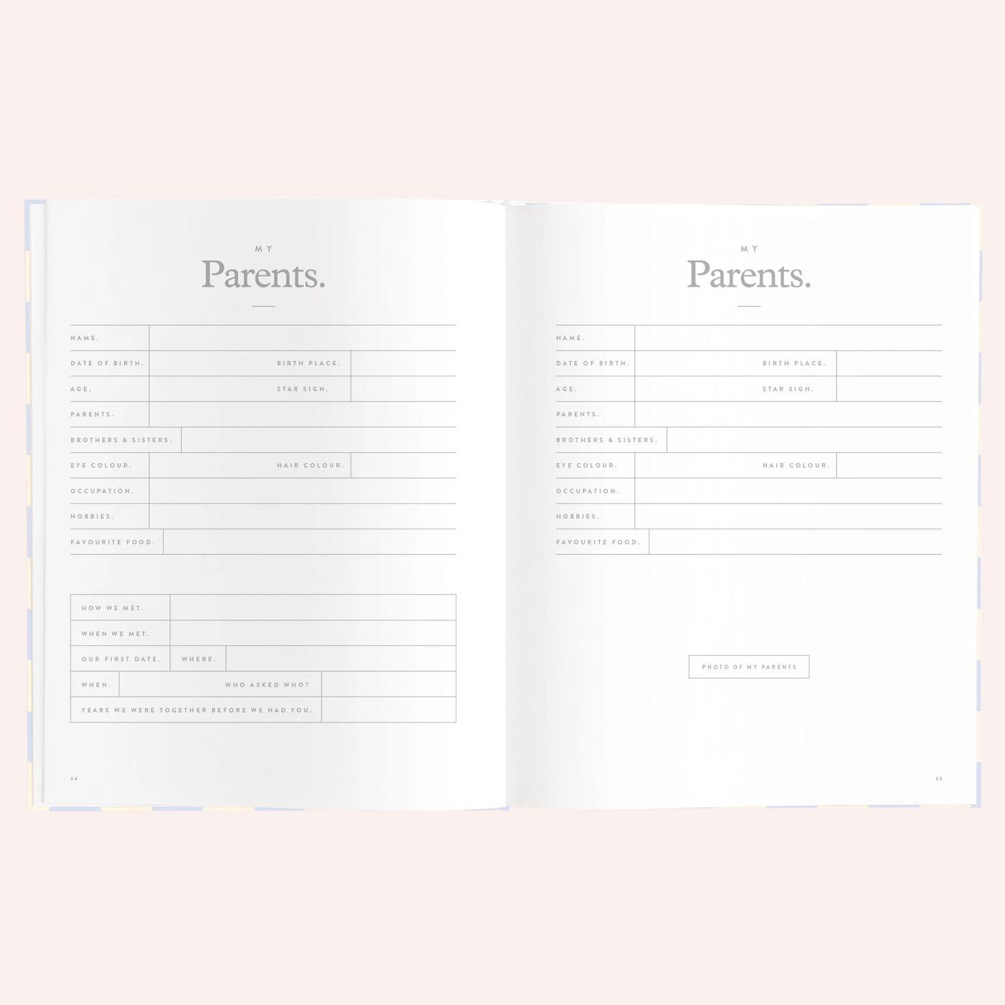 Baby Book - Blue Check