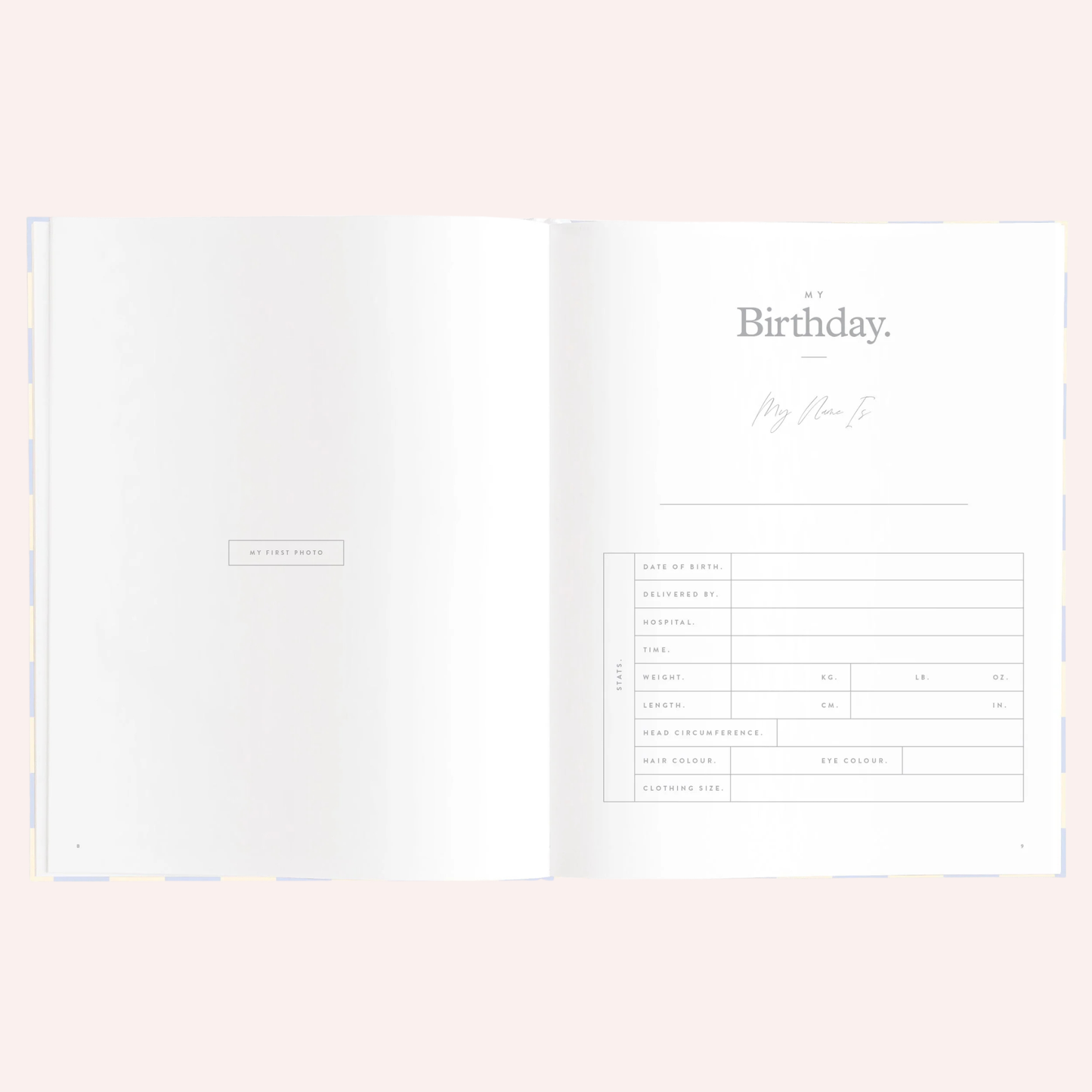 Baby Book - Blue Check