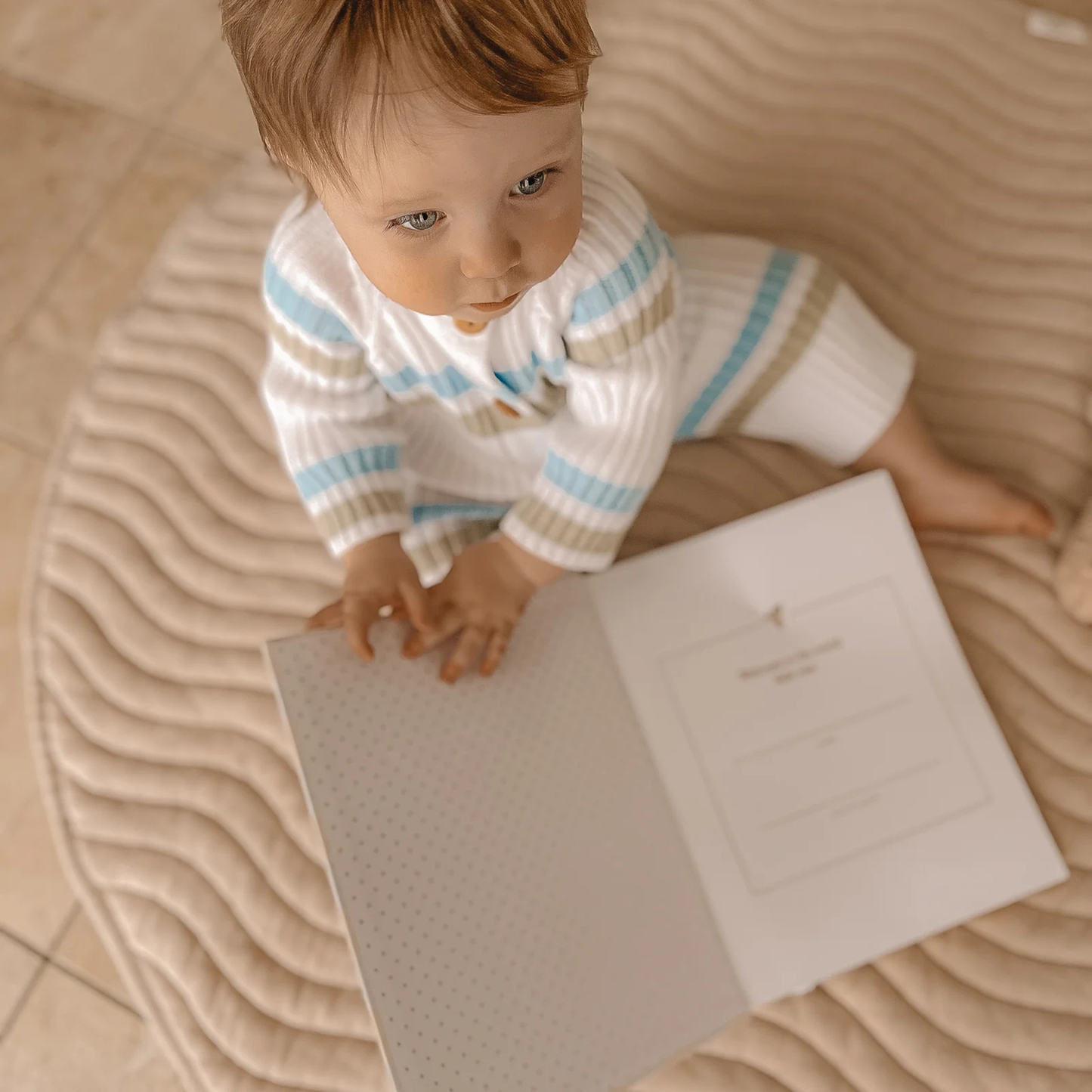Baby Book - Blue Check