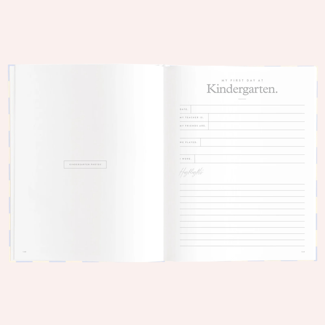 Baby Book - Blue Check