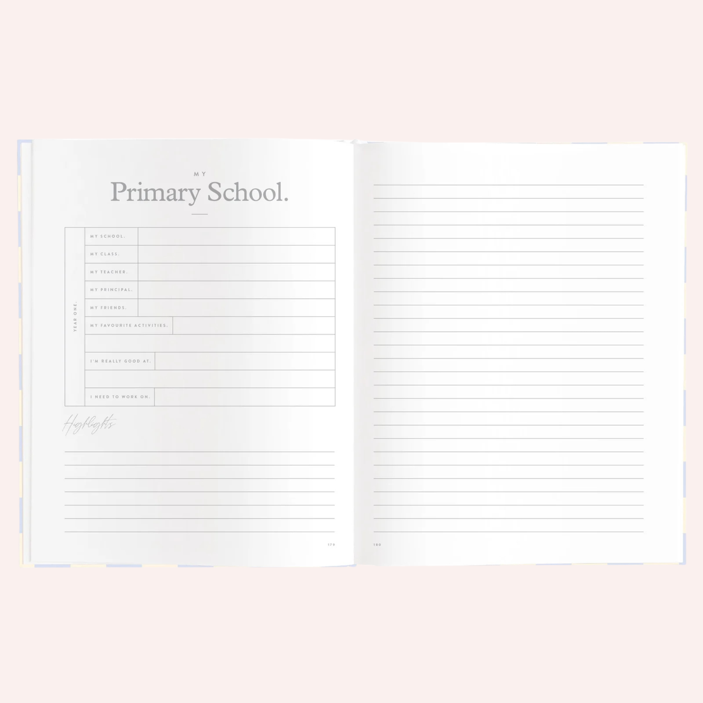 Baby Book - Blue Check