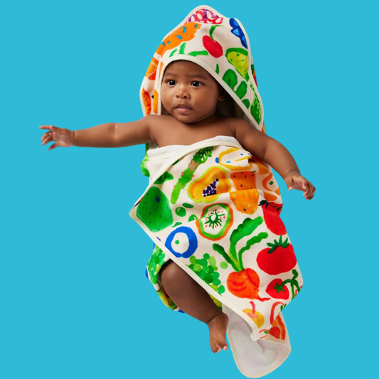 Baby Hooded Towel - Eat The Rainbow