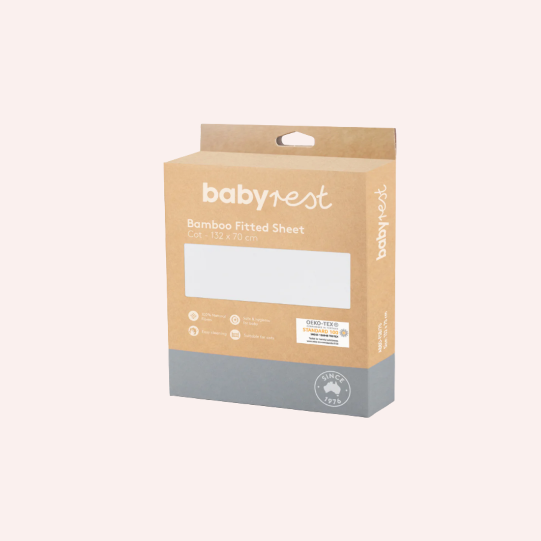 BabyRest Bamboo White Fitted Cot Sheet