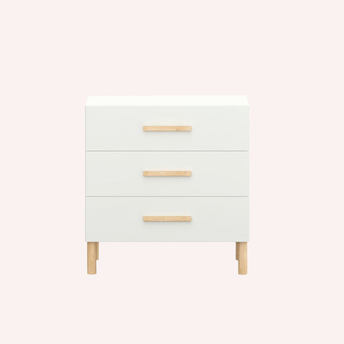 Torquay Chest 3 Drawer - White/Natural