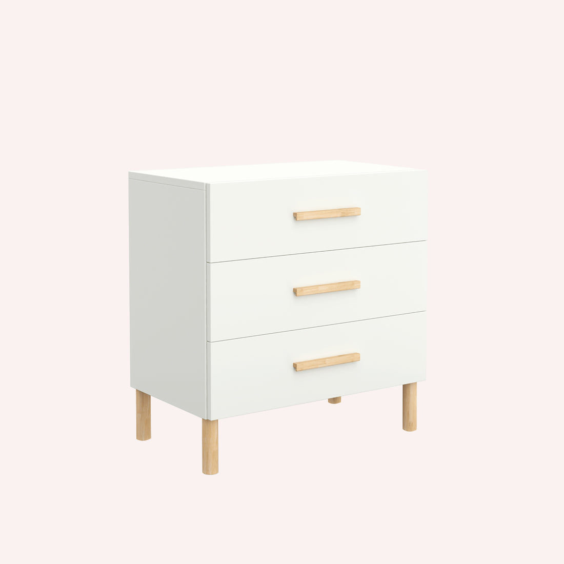 Torquay Chest 3 Drawer - White/Natural