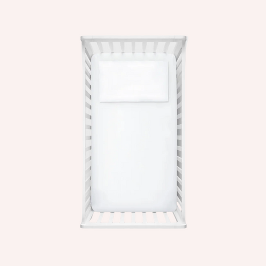 BabyRest Bamboo White Fitted Cot Sheet (package)