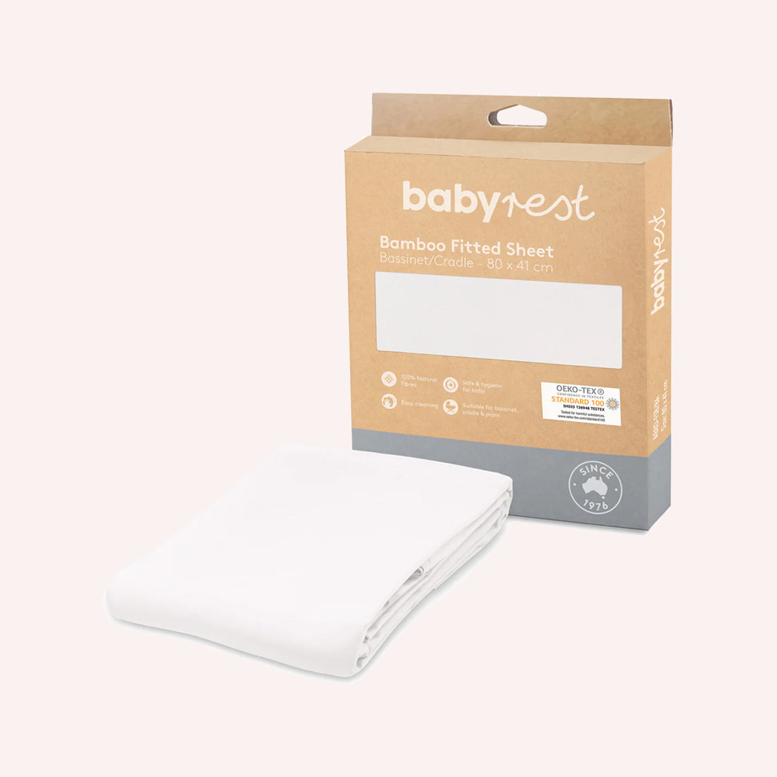 BabyRest Fitted Bassinet Sheet - White