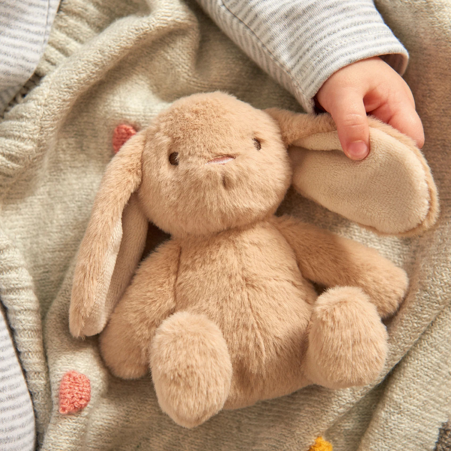 Beanie Soft Toy - Welcome to the World Tan Bunny