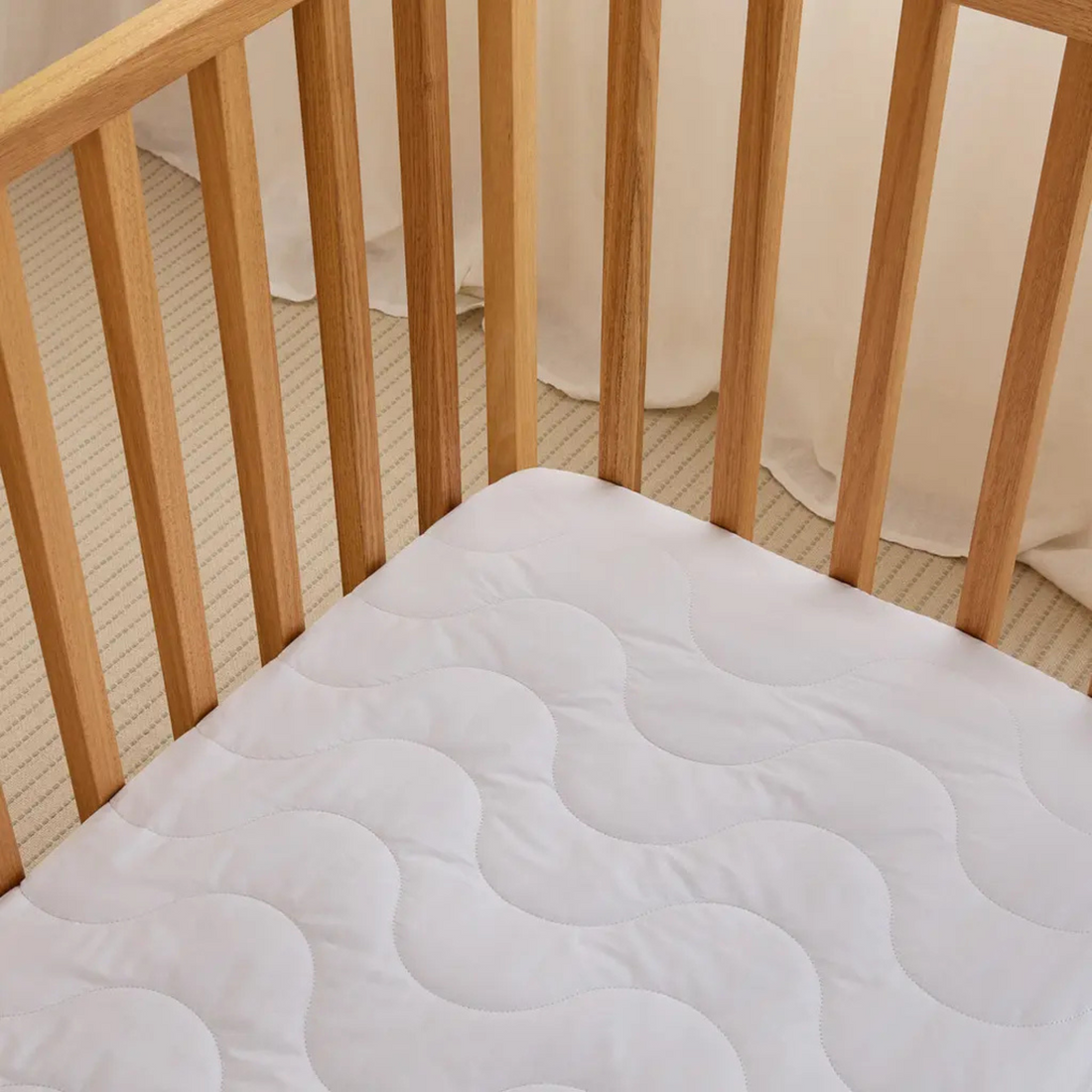 Bed Basics Waterproof Mattress Protector - White