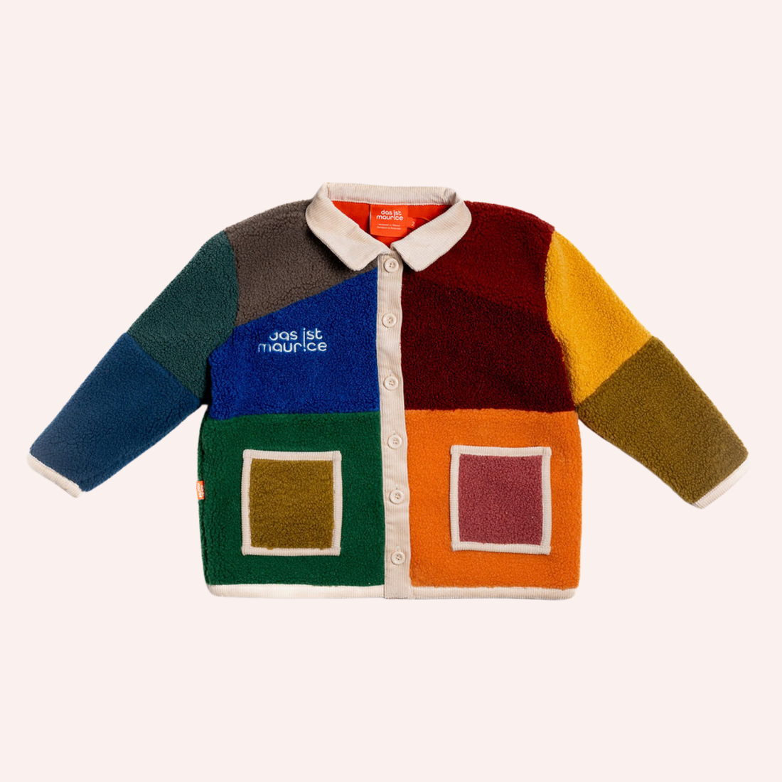 Boucle Coat - Colour Block