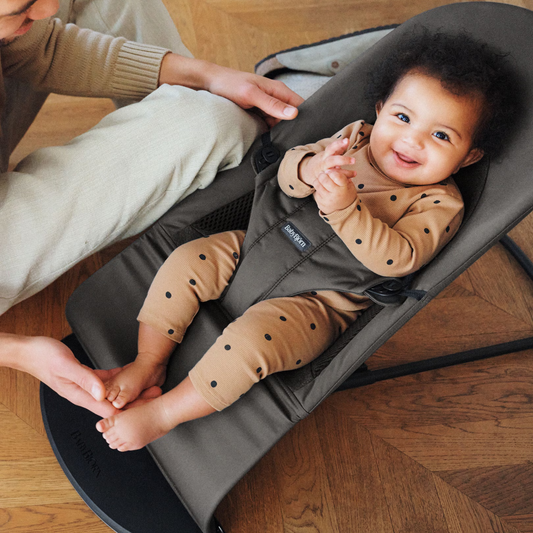 Bouncer Balance Soft Woven/Jersey Tri-Fabric - Dark Grey