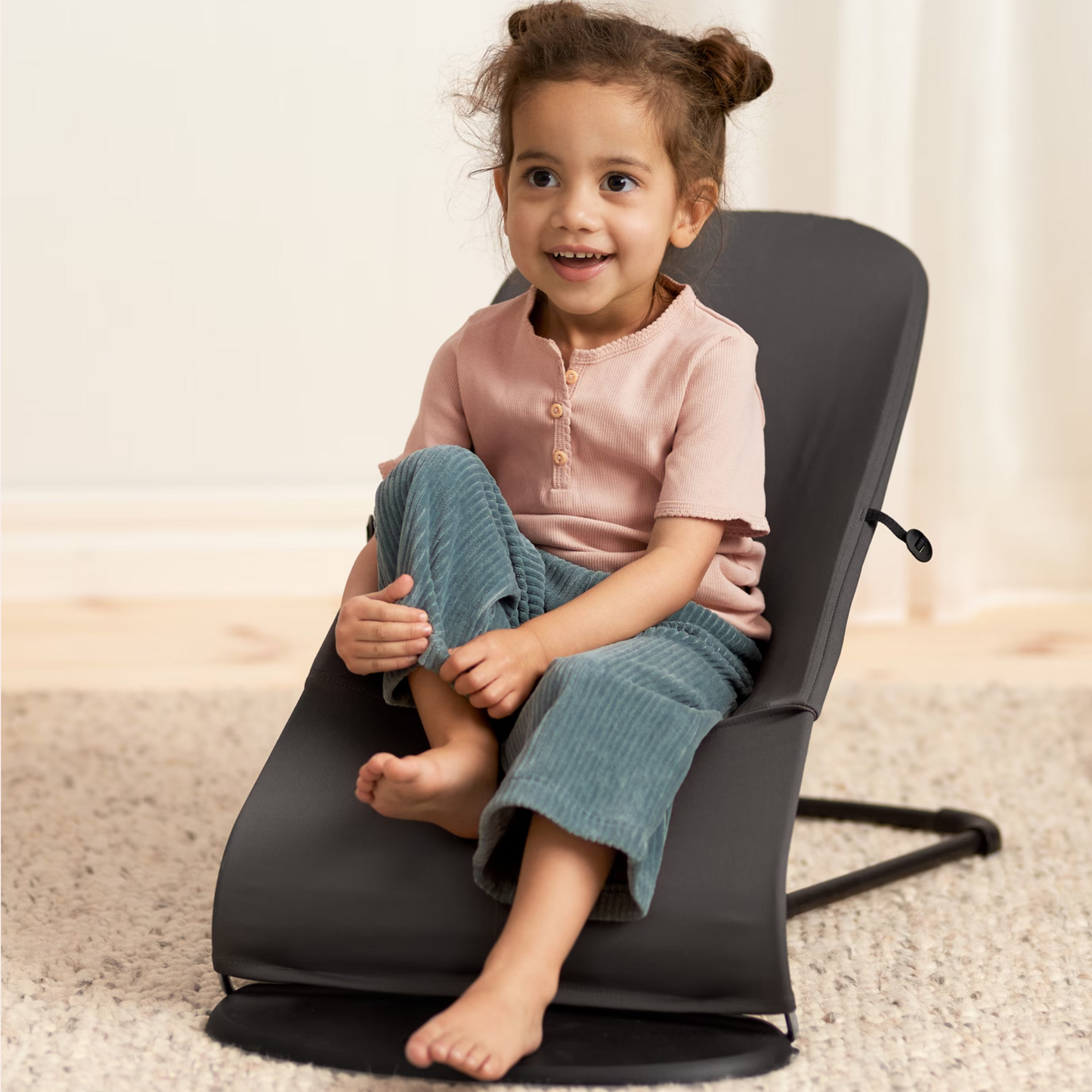 Bouncer Balance Soft Woven/Jersey Tri-Fabric - Dark Grey