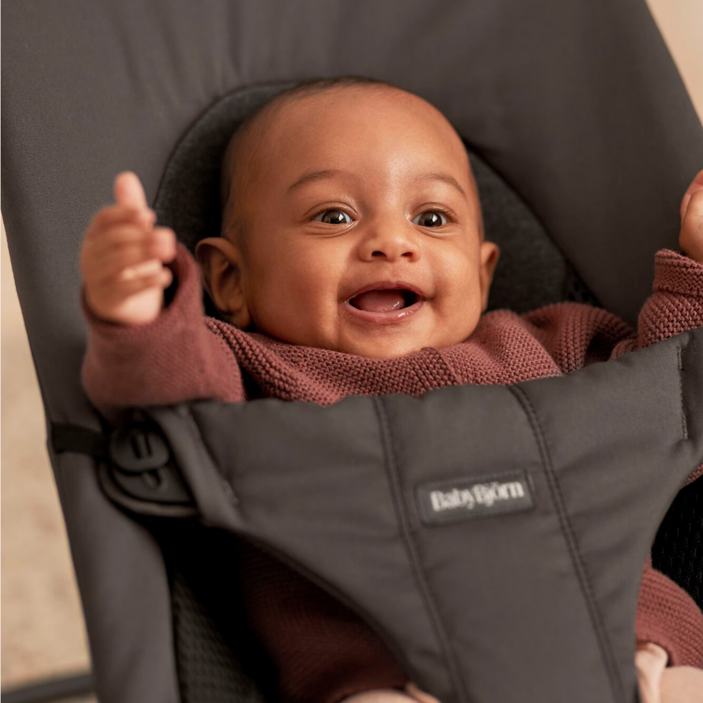 Bouncer Balance Soft Woven/Jersey Tri-Fabric - Dark Grey