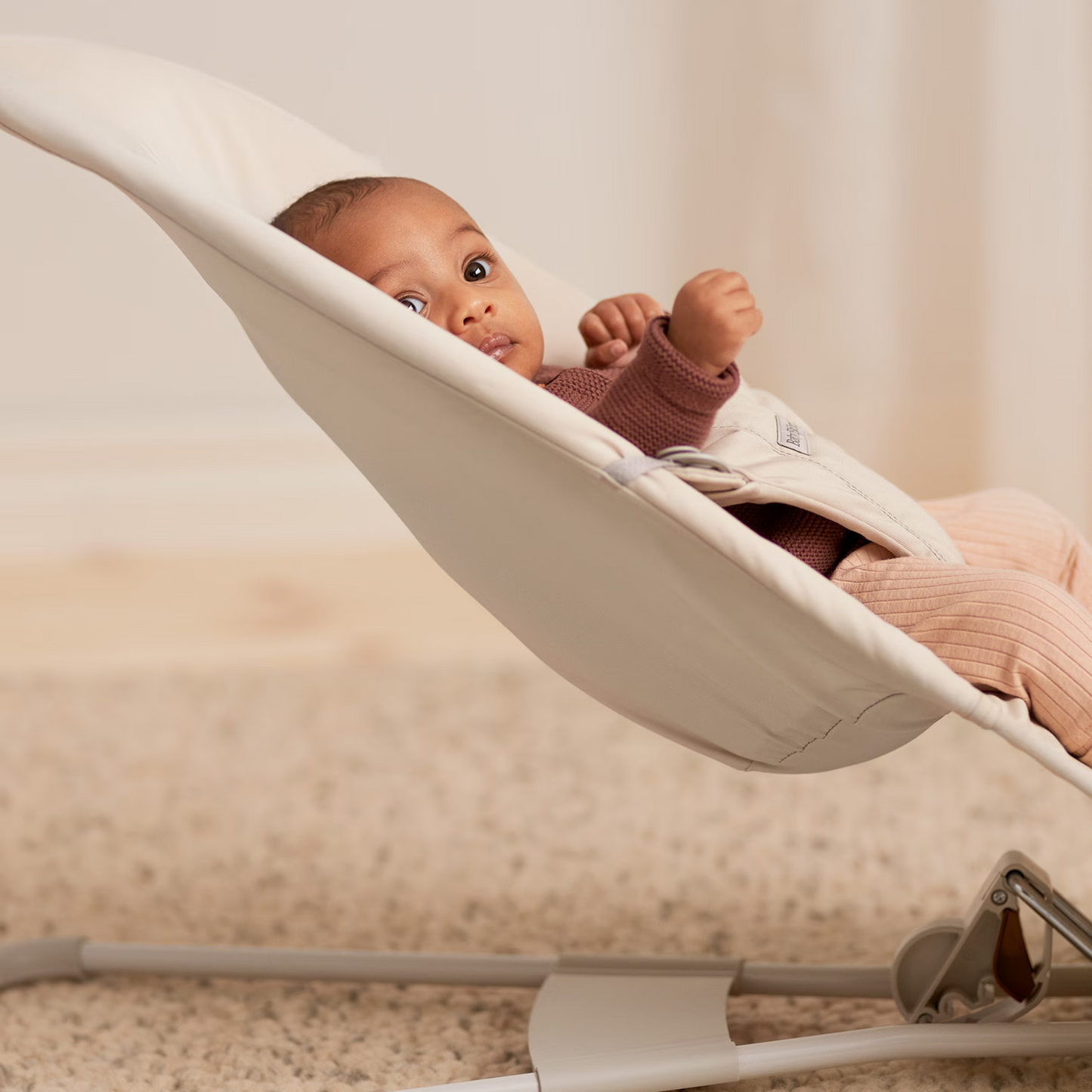 Bouncer Balance Soft Woven/Jersey Tri-Fabric - Light Beige