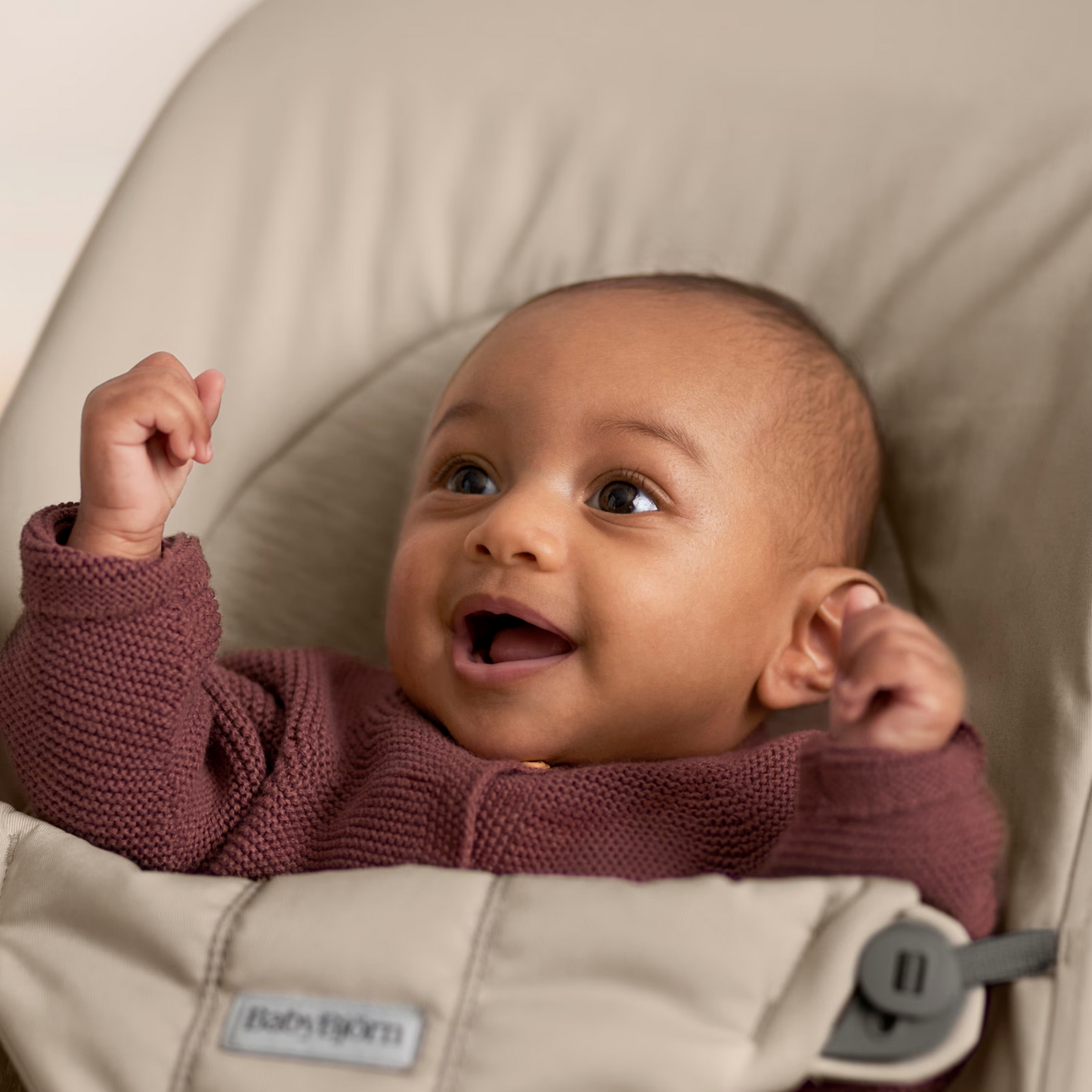 Bouncer Balance Soft Woven/Jersey Tri-Fabric - Sand Grey