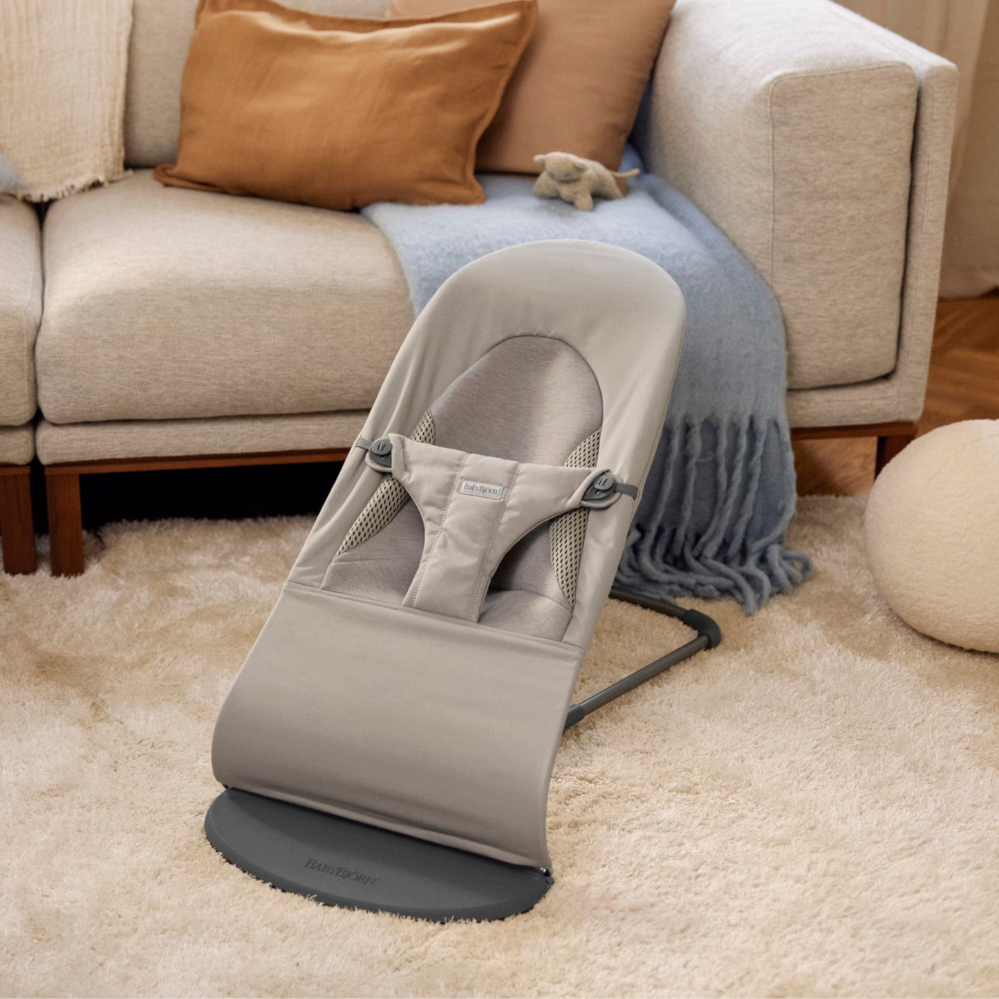 Bouncer Balance Soft Woven/Jersey Tri-Fabric - Sand Grey