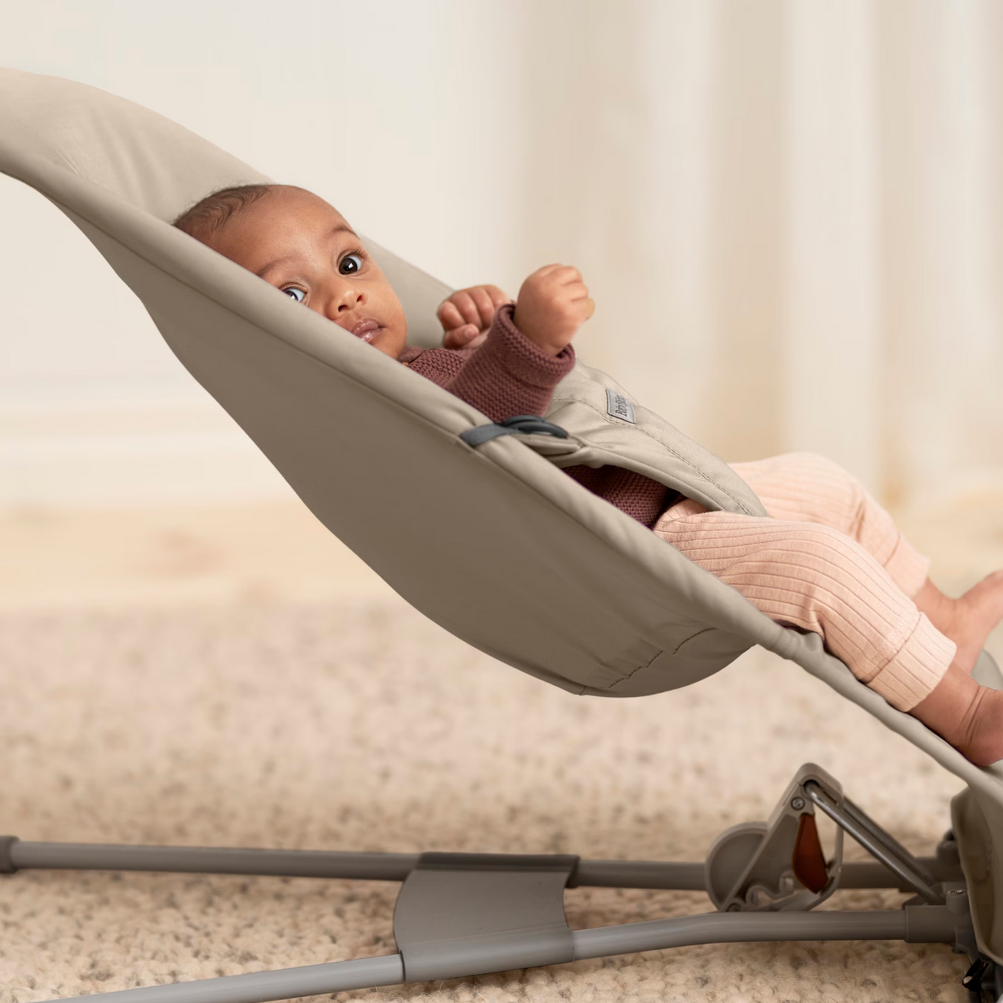 Bouncer Balance Soft Woven/Jersey Tri-Fabric - Sand Grey