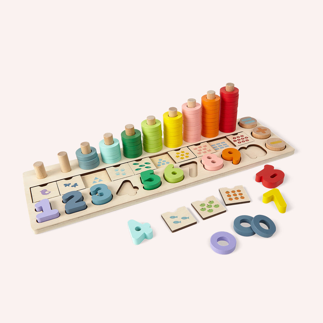 Wooden Numbers & Blocks Counting Set