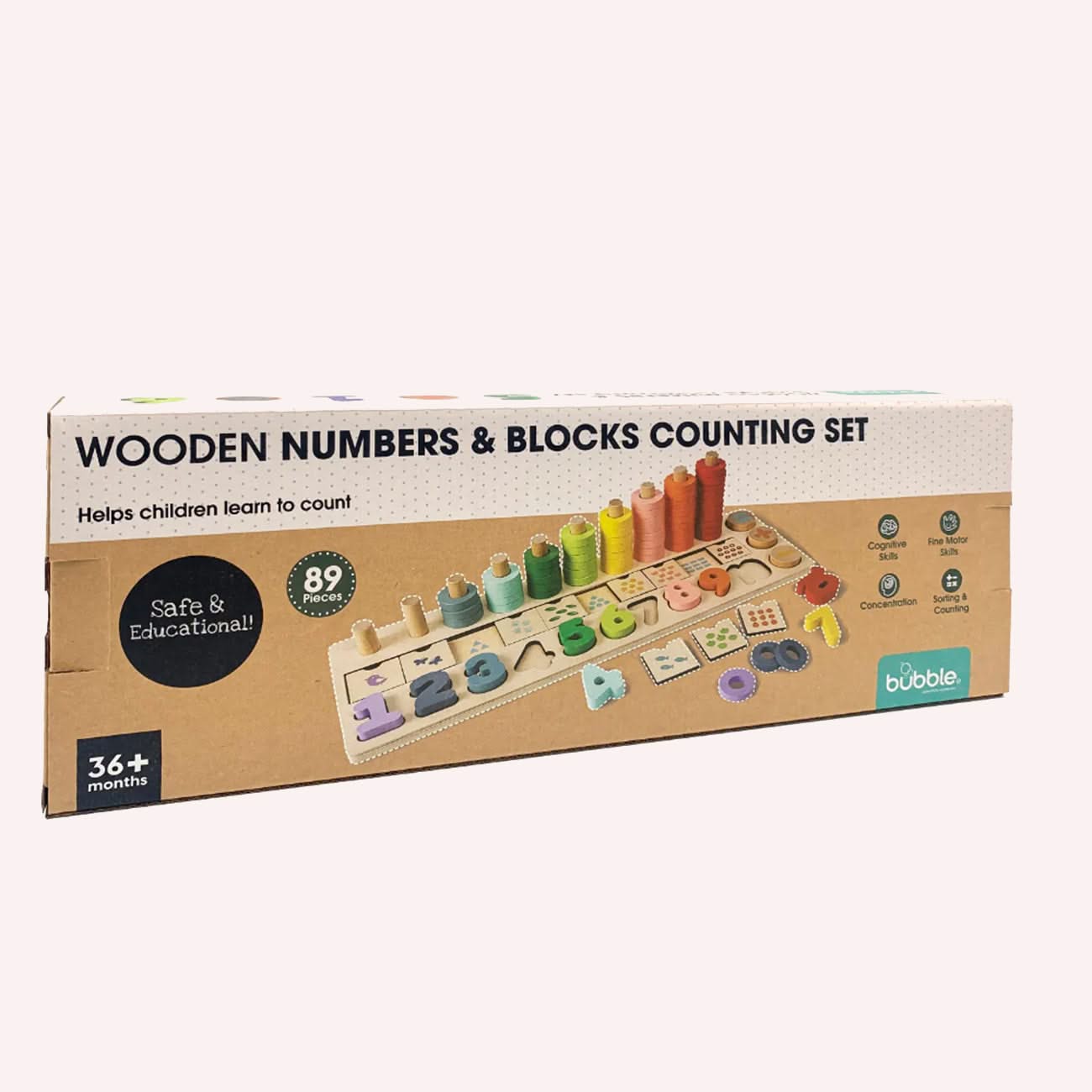 Small Rectangular Counting Blocks Wooden Numbers & Blocks Counting Set by Bubble | the memo – The Memo