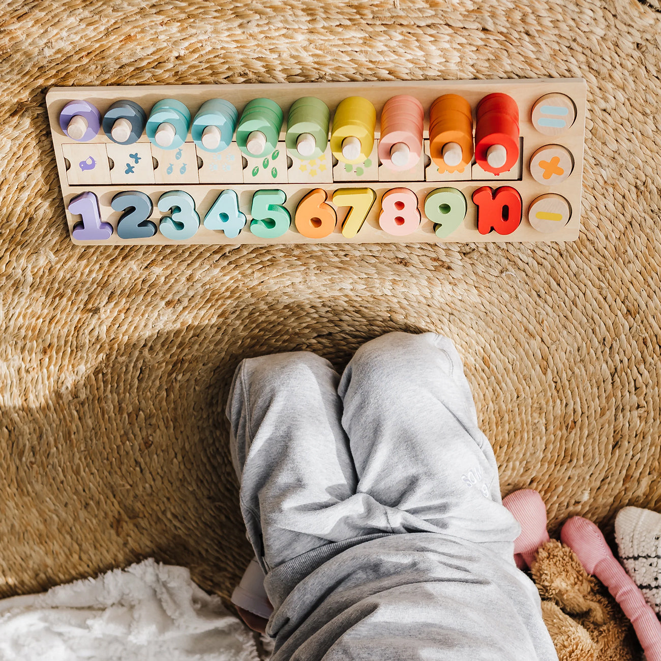 Wooden Numbers & Blocks Counting Set