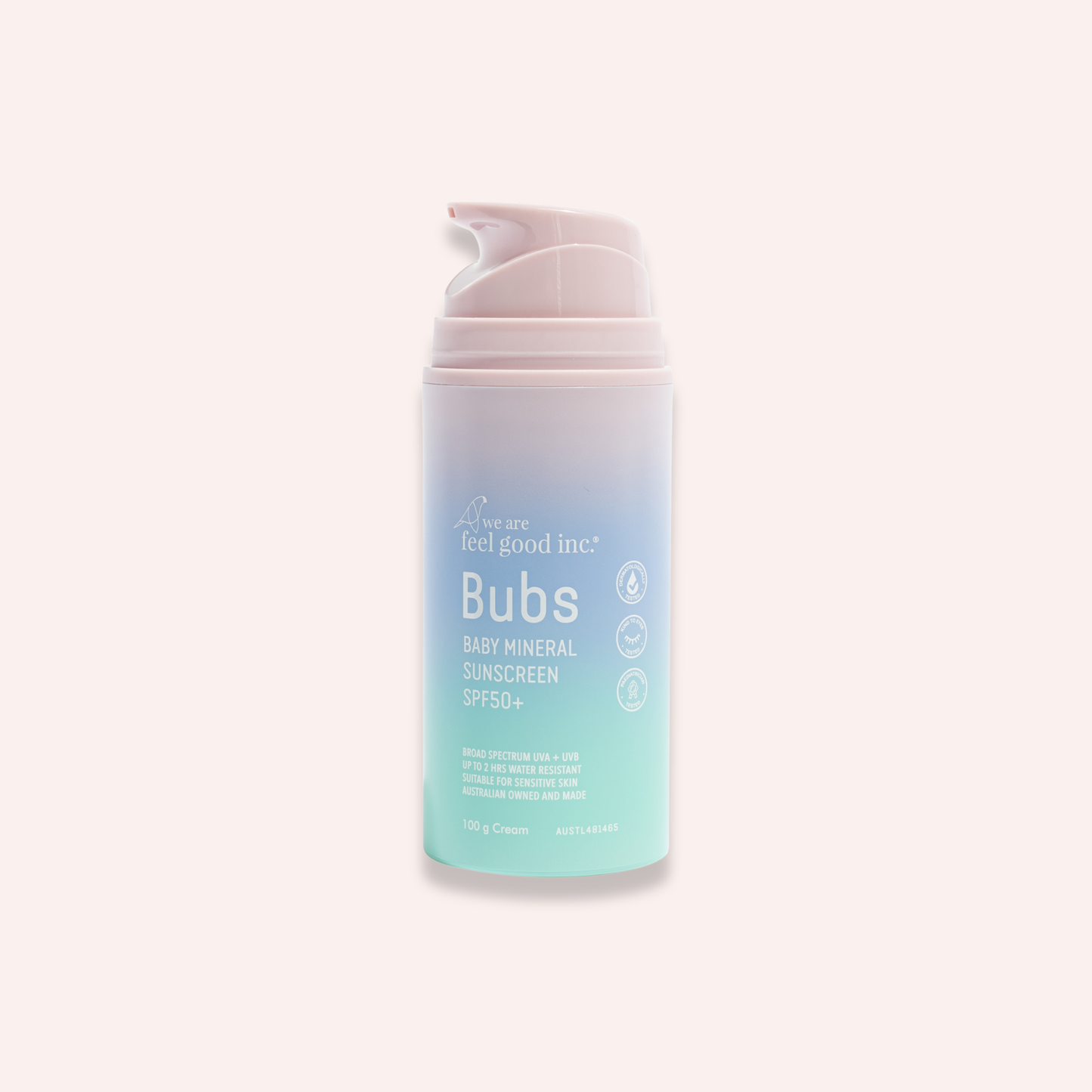 Bubs Baby Mineral Sunscreen SPF50+ 100g