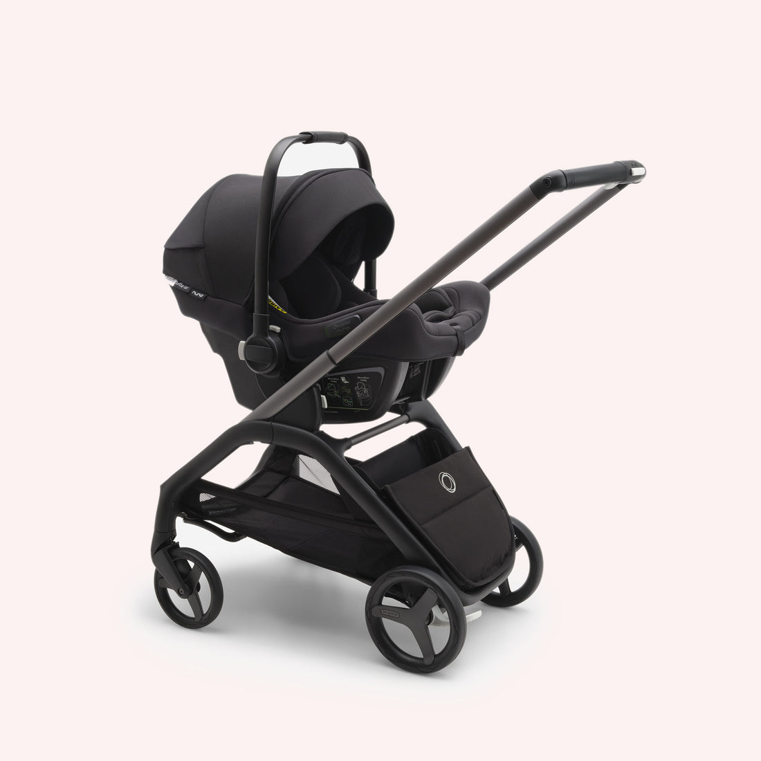 Bugaboo Dragonfly Bassinet and Seat Pram - Black/Midnight Black