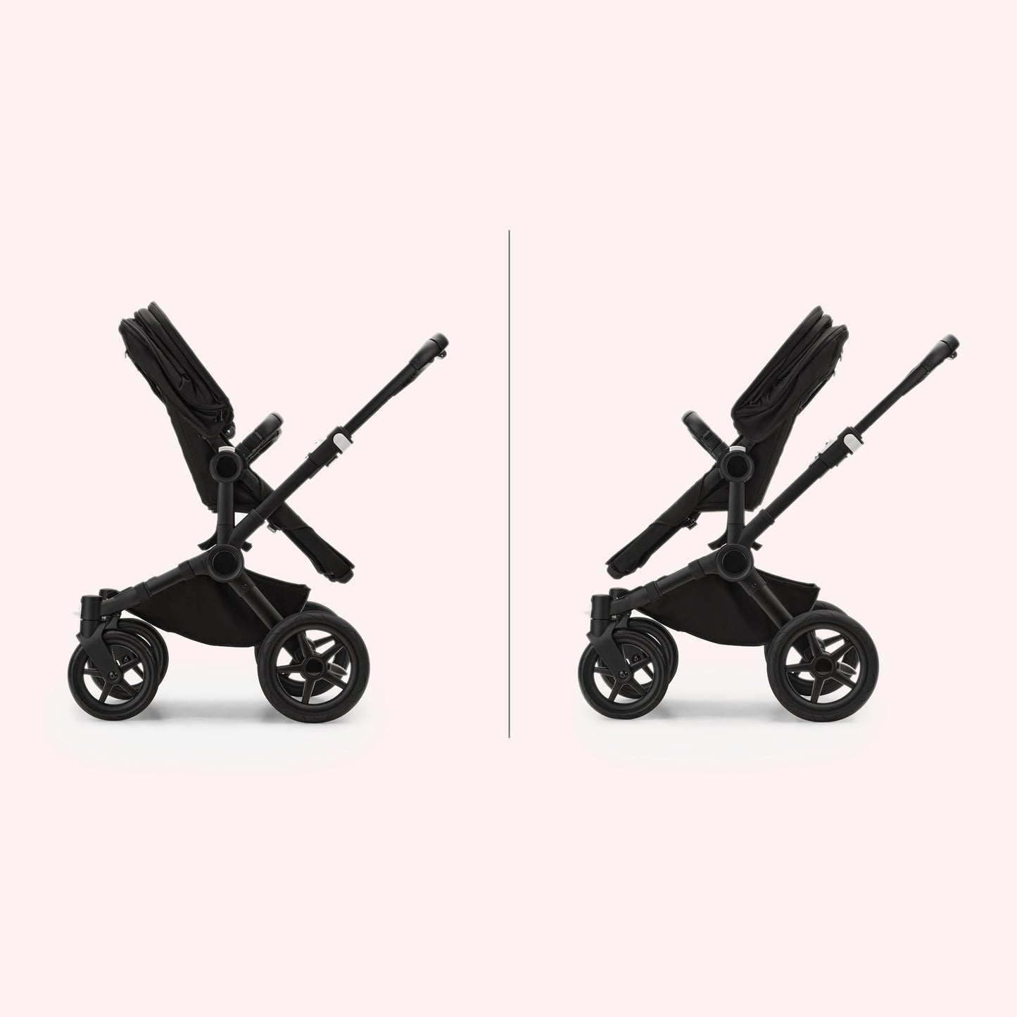 Bugaboo Donkey 5 Twin Bassinet and Seat Pram - Black/Desert Taupe